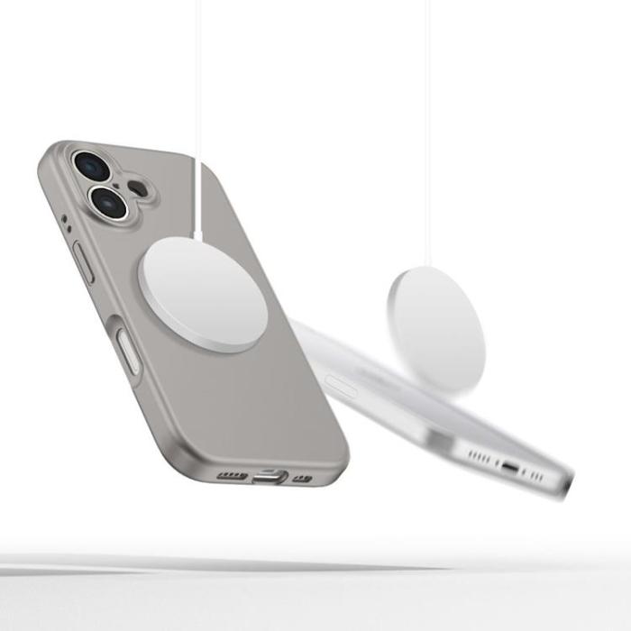 Tech-Protect - Tech-Protect iPhone 16 Mobilskal Magsafe Liquid Silikon - Grå