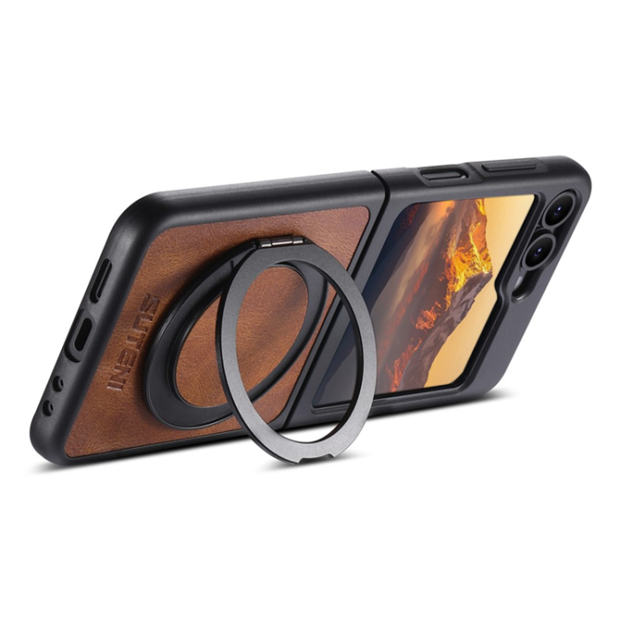 SUTENI - SUTENI Galaxy Z Flip 6 Mobilskal MagSafe G3 Waxy - Brun