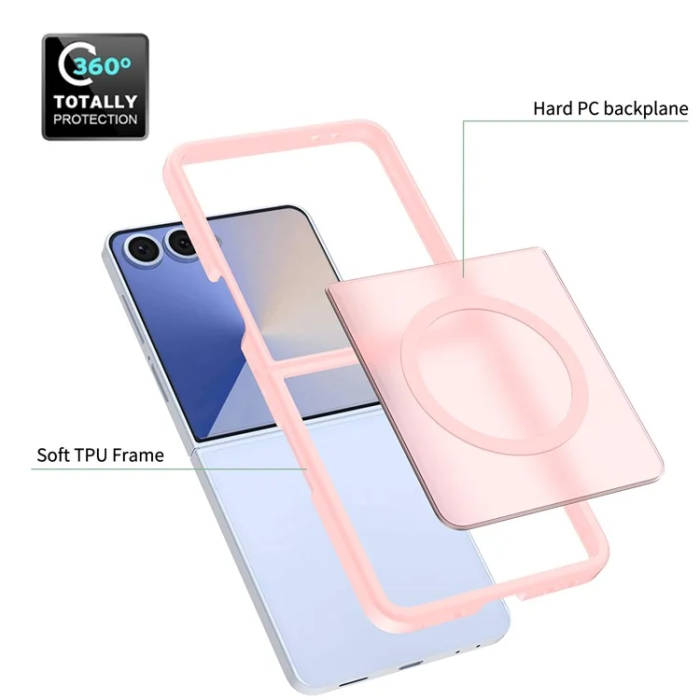 A-One Brand - Galaxy Z Flip 7 Mobilskal Magsafe Acrylic - Rosa