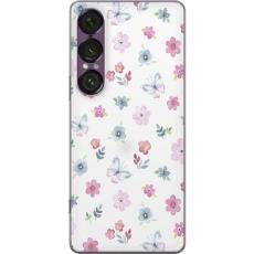 iSecrets - Mobilskal till Sony Xperia 1 VII med Blommor och fj&auml;rillar