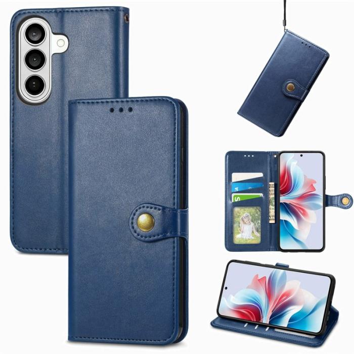 OEM - Plånboksfodral för Samsung Galaxy S26 Plus Konstläder Ställ - Blå