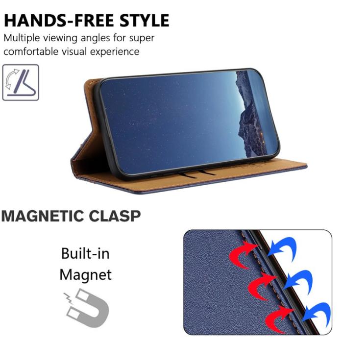 OEM - Mobilfodral för Samsung Galaxy S26 Plus Konstläder Ställ - Blå