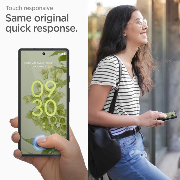 UTGATT - [2-PACK] Spigen Google Pixel 7A Härdat Glas Skärmskydd