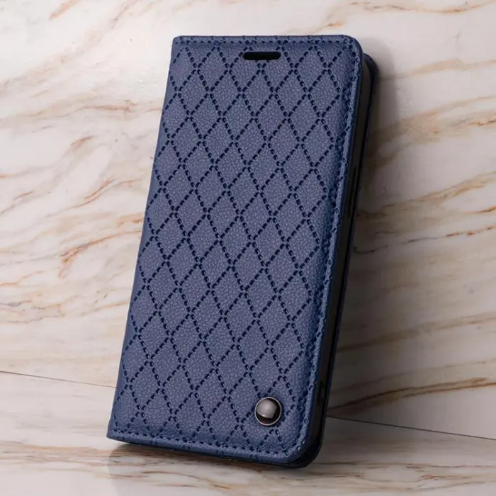 OEM - iPhone 16 Pro Max Plånboksfodral Smart Caro - Marinblå
