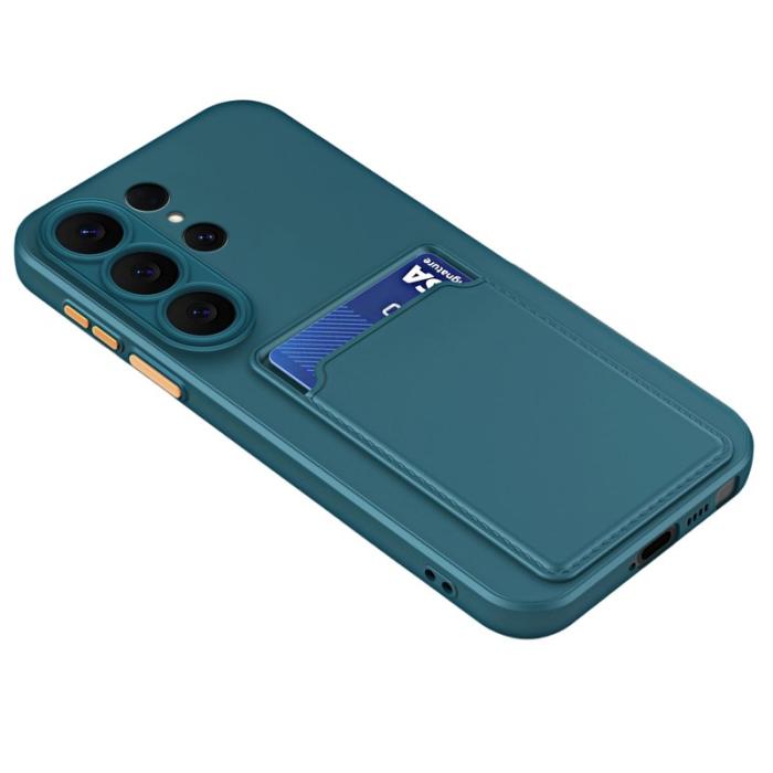 OEM - Mobilskal för Samsung Galaxy S26 Ultra Flexibelt TPU med kortfack - Svartgrön