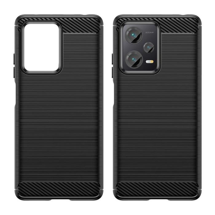 OEM - Xiaomi Redmi Note 12 Pro Plus Mobilskal Carbon Silikon - Svart
