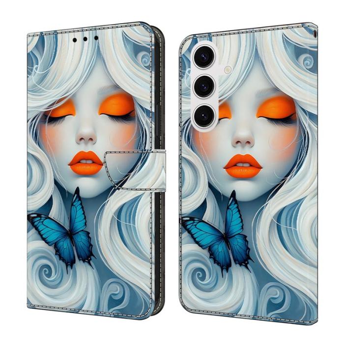 OEM - Samsung Galaxy S26 Plånboksfodral Flip Konstläder Mönstertryck - Snö Kvinna