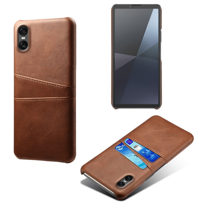 A-One Brand - Sony Xperia 10 VII Mobilskal med Dual Kortfack - Brun