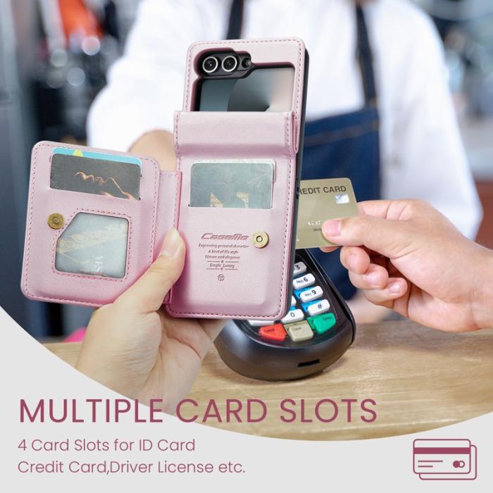 Caseme - CASEME C22 Mobilskal till Samsung Galaxy Z Flip7 FE 5G med RFID - Rosa