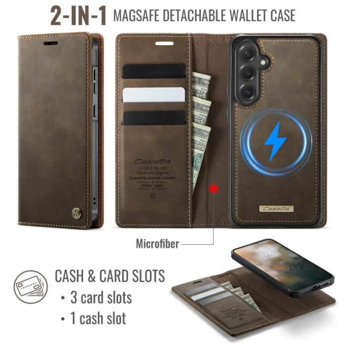 Caseme - CASEME C49 Fodral för Samsung Galaxy S24 FE MagSafe Kaffe