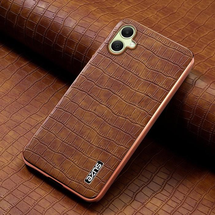 AZNS - AZNS Samsung Galaxy A06 Fodral Electroplating KonstLäder - Brun
