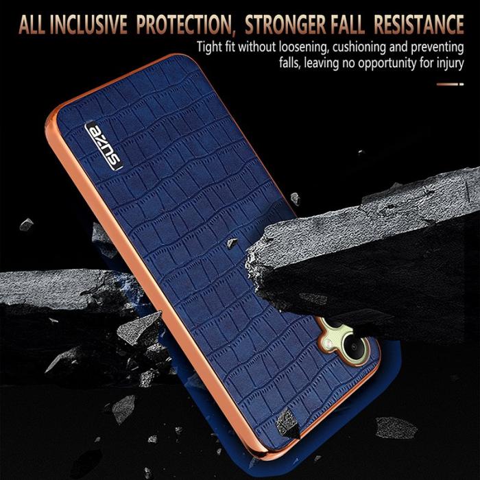 AZNS - AZNS Samsung Galaxy A06 Fodral Electroplating KonstLäder - Svart