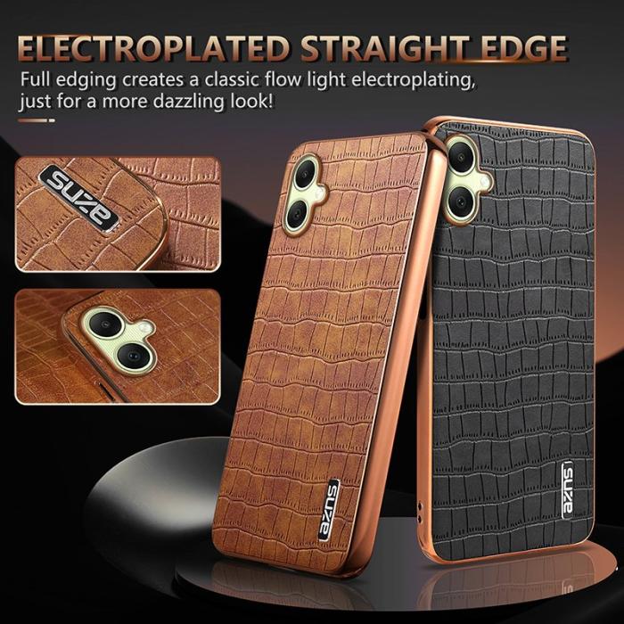 AZNS - AZNS Samsung Galaxy A06 Fodral Electroplating KonstLäder - Vit