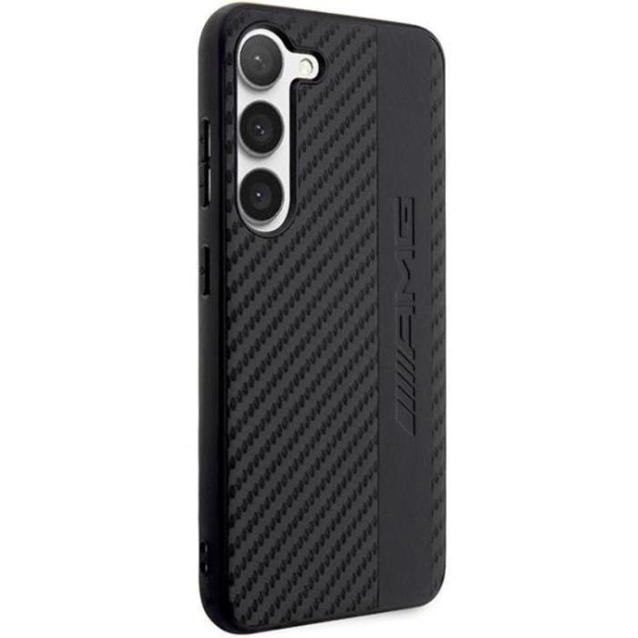 Mercedes - AMG Galaxy S23 Skal Carbon Stripe & Embossed - Svart