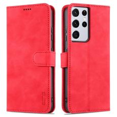 AZNS - AZNS Design Pl&aring;nboksfodral Konstl&auml;der f&ouml;r Samsung Galaxy S21 Ultra - R&ouml;d