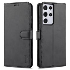 AZNS - AZNS Design Pl&aring;nboksfodral Konstl&auml;der f&ouml;r Samsung Galaxy S21 Ultra - Svart