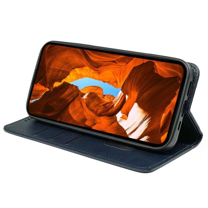 OEM - Mobilskal till Samsung Galaxy S26 KonstLäder Med Magnetisk Stängning - Blå
