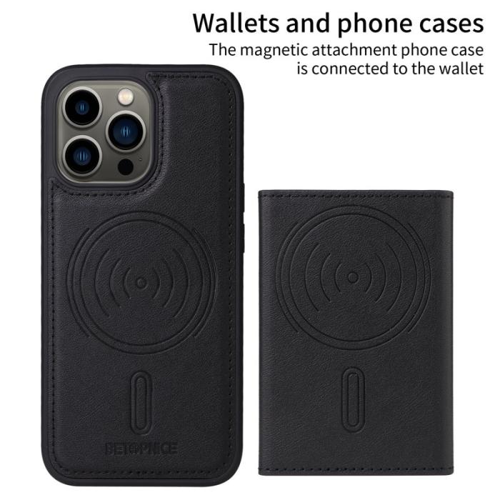 BETOPNICE - BETOPNICE iPhone 13 Pro Fodral KonstLäder - Svart