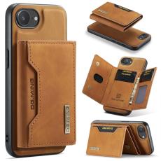 DG.MING - DG.MING iPhone 16e Konstl&auml;der Pl&aring;nboksfodral PU + PC + TPU - Brun