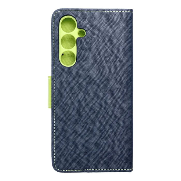 OEM - Galaxy S24 FE Plånboksfodral Fancy - Marinblå/Lime Grön