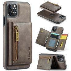 DG.MING - DG.MING M5 Series iPhone 11 Pro Max Pl&aring;nboksfodral Konstl&auml;der - Brun
