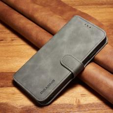 DG.MING - DG.MING Retro KonstL&auml;der Pl&aring;nboksfodral iPhone XS Max Gr&aring;