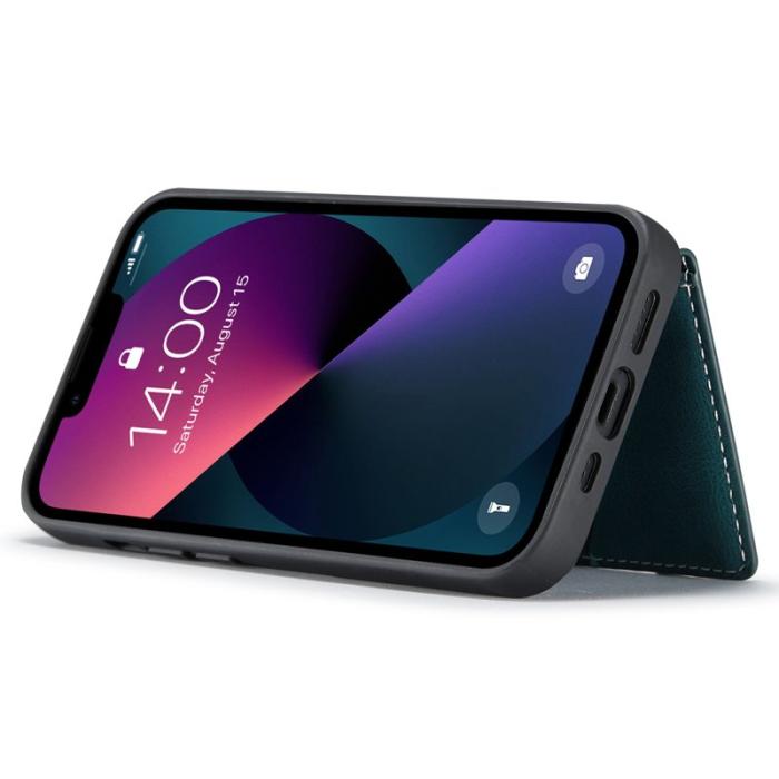 JEEHOOD - JEEHOOD iPhone 14 Plus Plånboksfodral 2-i-1 Konstläder TPU Grön