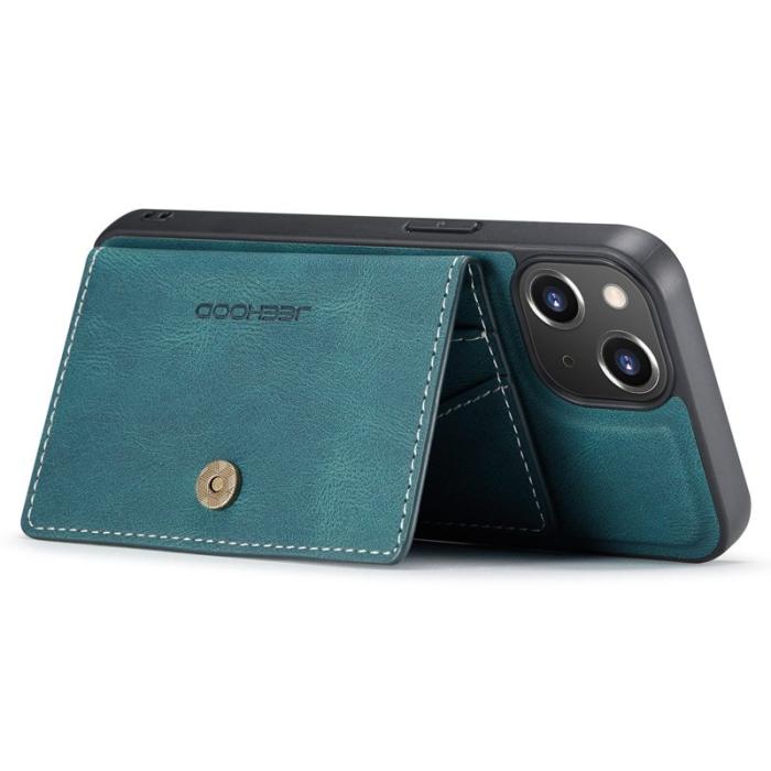 JEEHOOD - JEEHOOD iPhone 14 Plus Plånboksfodral 2-i-1 Konstläder TPU Grön