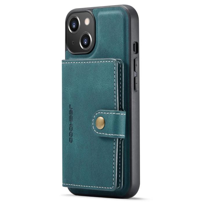 JEEHOOD - JEEHOOD iPhone 14 Plus Plånboksfodral 2-i-1 Konstläder TPU Grön