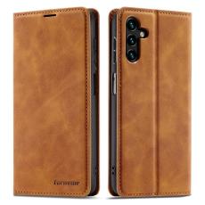 FORWENW - FORWENW Fantasy Series Samsung Galaxy A34 Pl&aring;nboksfodral Konstl&auml;der - Brun