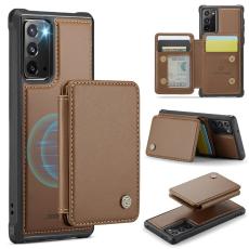 JEEHOOD - JEEHOOD J05 Fodral f&ouml;r Samsung Galaxy Note20 i Konstl&auml;der - Brun