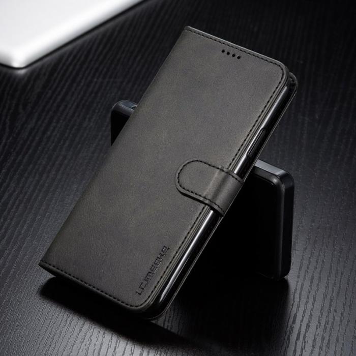 LC.imeeke - LC.imeeke iPhone 11 Pro Max Plånboksfodral Konstläder - Svart