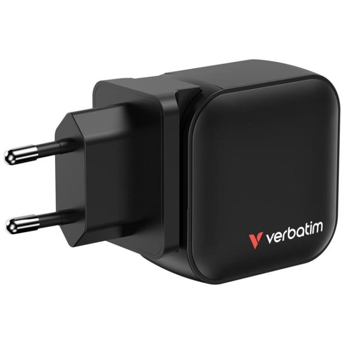 Verbatim - Verbatim Snabbladdare 70W PD 2xUSB-C QC 1xUSB-A GaN Mini - Svart