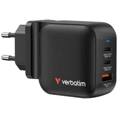 Verbatim - Verbatim Snabbladdare 70W PD 2xUSB-C QC 1xUSB-A GaN Mini - Svart