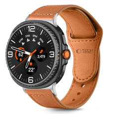 Tech-Protect - Tech-Protect Galaxy Watch 8/Classic (40/44/46mm) Armband Läder Fit - Brun