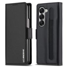 LC.imeeke - LC.IMEEKE L1 Pl&aring;nboksfodral f&ouml;r Samsung Galaxy Z Fold5 Konstl&auml;der - Svart
