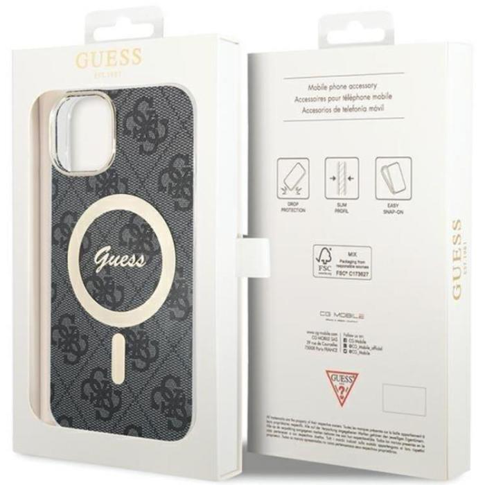 Guess - Guess iPhone 15 Mobilskal Magsafe IML - Svart