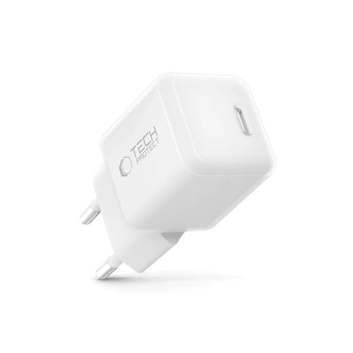 Tech-Protect - Tech-Protect Väggladdare USB-C 25W - Vit