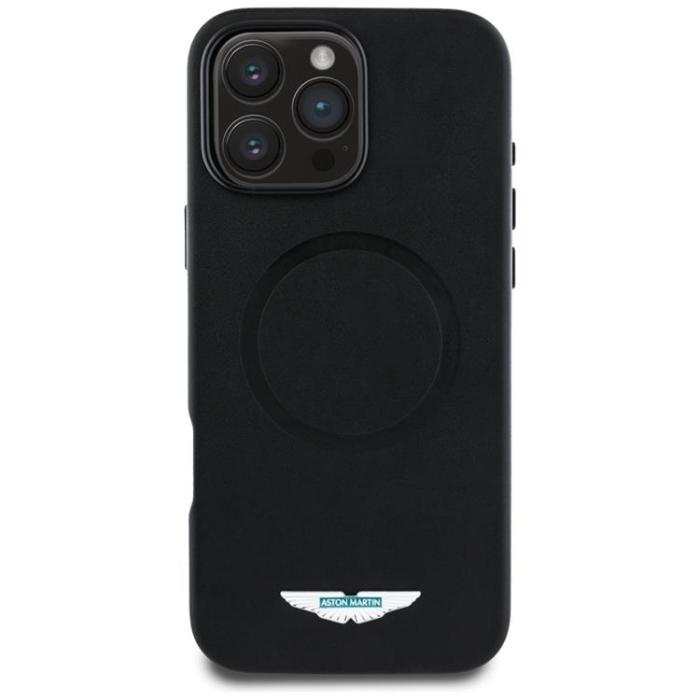 Aston Martin - Aston Martin iPhone 16 Pro Max Mobilskal MagSafe HC FW Logo - Svart