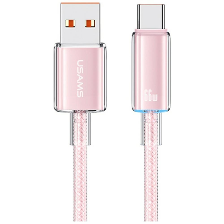 Usams USB-A till USB-C Kabel 1.2m Cloud - Rosa | 3541 | AlltMobil