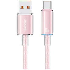 USAMS - Usams USB-A till USB-C Kabel 1.2m Cloud - Rosa