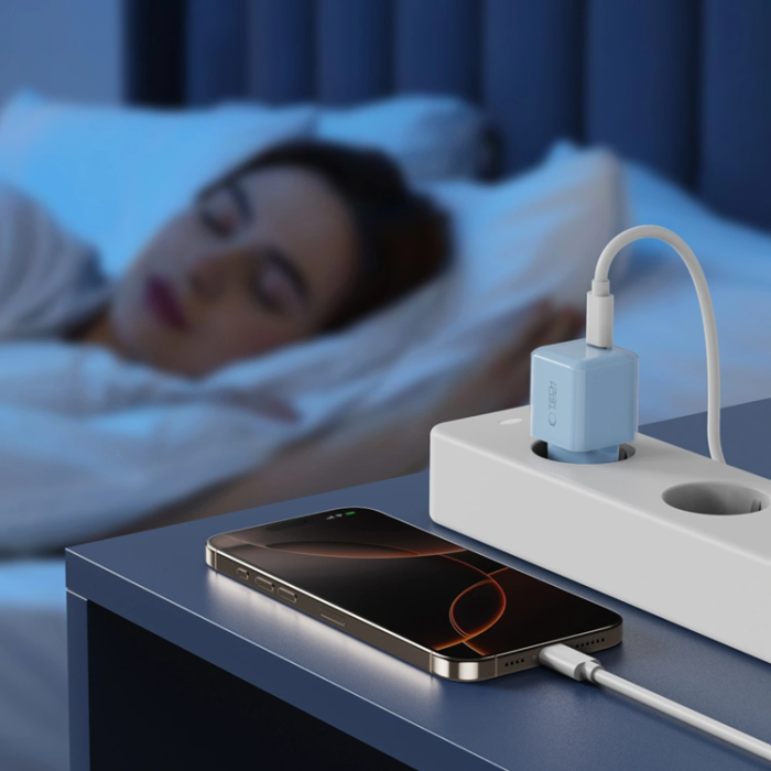 Tech-Protect - Tech-Protect Väggladdare USB-C 25W - Baby Blå