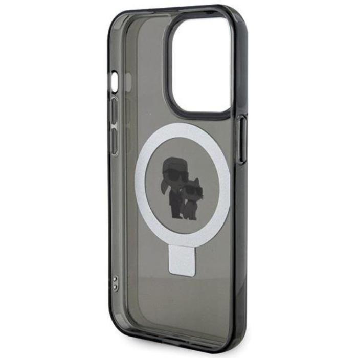 KARL LAGERFELD - KARL LAGERFELD iPhone 13 Pro Mobilskal MagSafe Ringställ - Svart