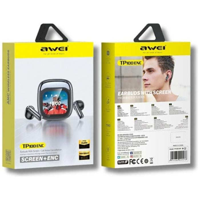 Awei - Awei TWS Bluetooth In-Ear Hörlurar ENC TP100 - Svart