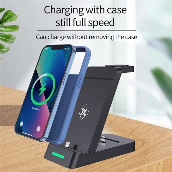 OEM - 3in1 Trådlös Laddare iPhone, Apple Watch, Airpods B20 - Vit