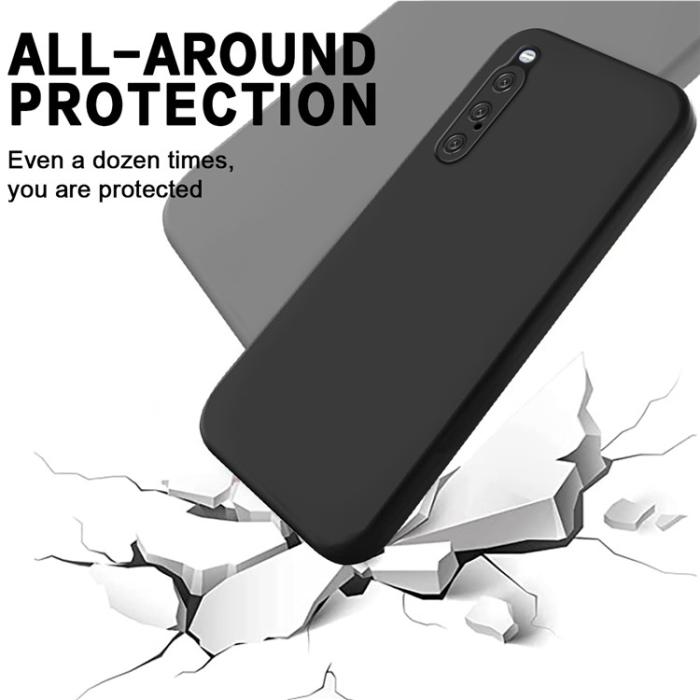 A-One Brand - Sony Xperia 10 V Mobilskal Liquid Silicone - Svart