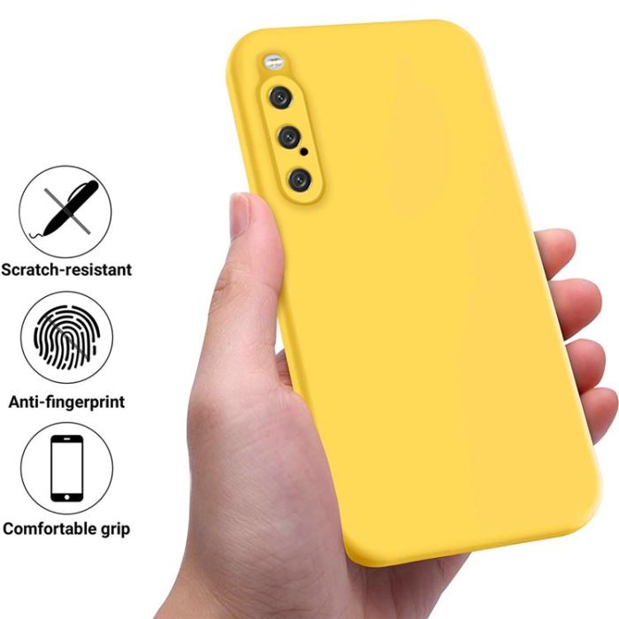 A-One Brand - Sony Xperia 10 V Mobilskal Liquid Silicone - Gul