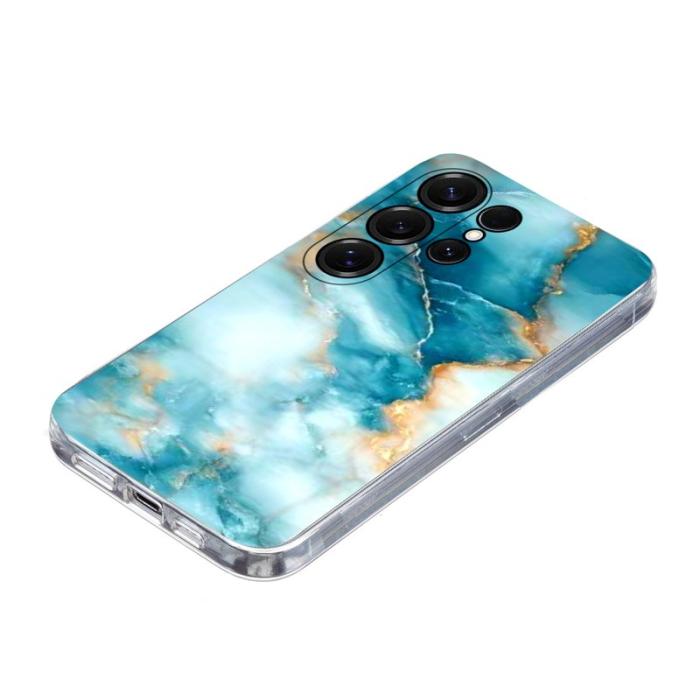 OEM - Samsung Galaxy S26 Ultra Skal Marmortryck Mjuk TPU - Blå