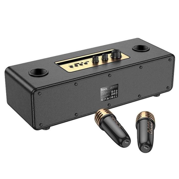 Hoco - Hoco Högtalare Bluetooth + 2 x Trådlösa Mikrofoner BS63 - Svart