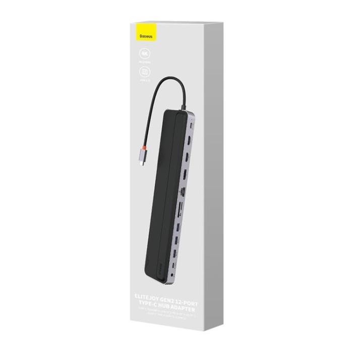 BASEUS - Baseus USB Hub 12in1 EliteJoy Gen2 - Grå
